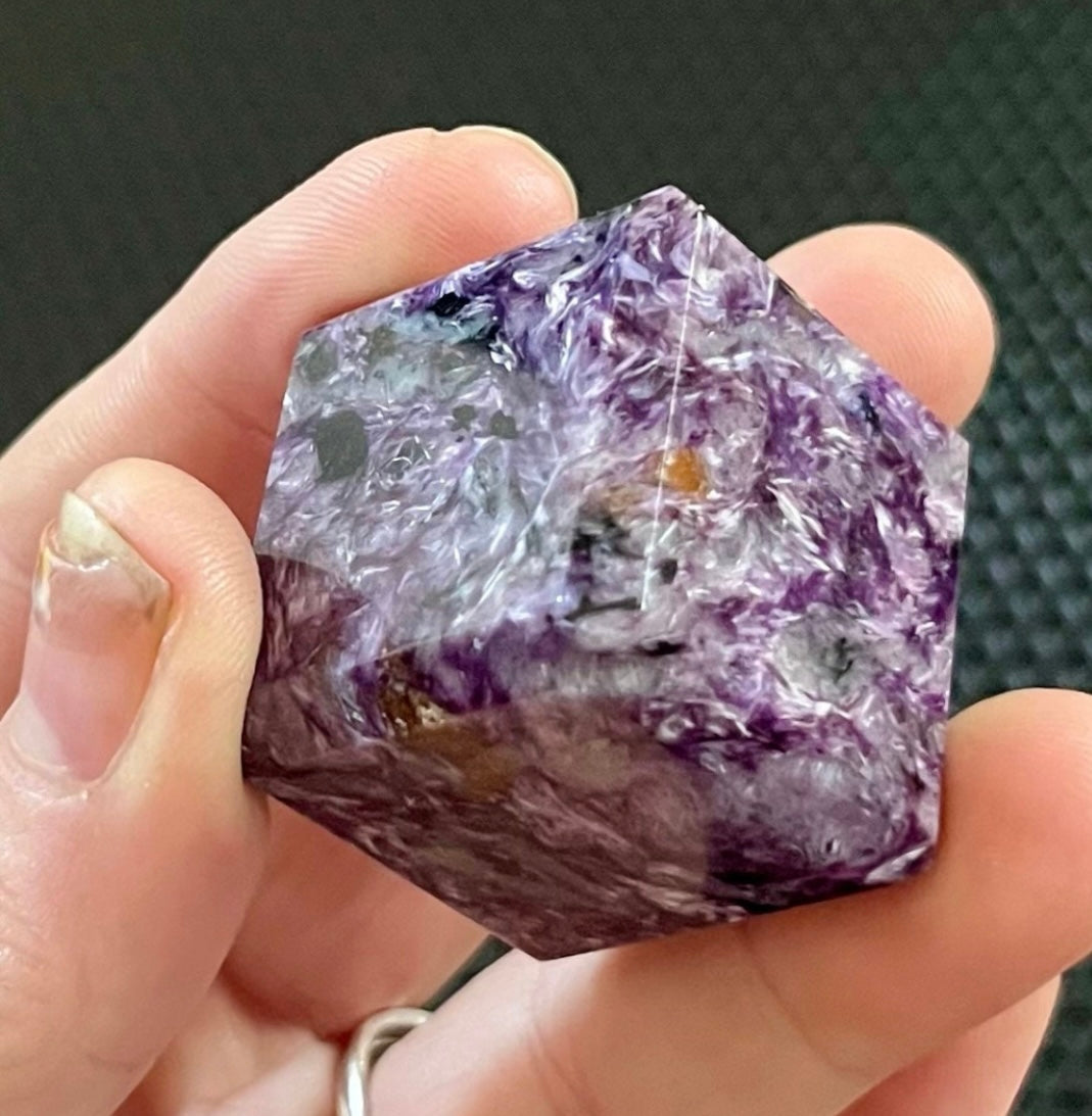 Stunning Charoite Crystal Cube - High Quality Charoite
