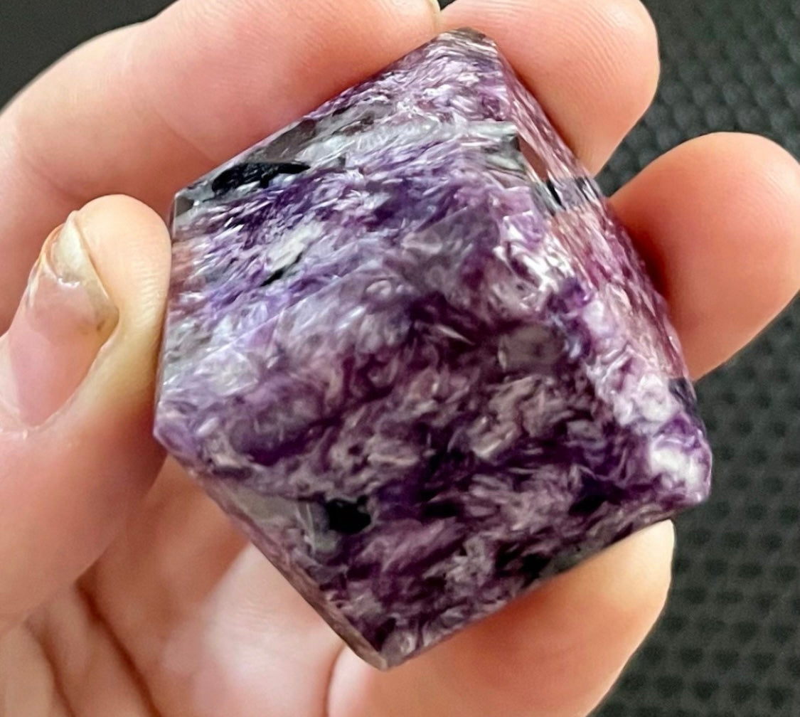 Stunning Charoite Crystal Cube - High Quality Charoite