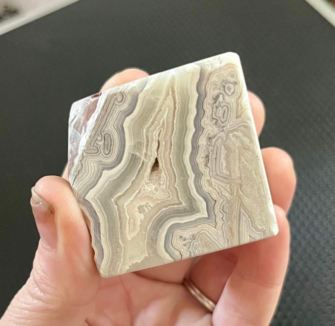 Stunning Druzy Crazy Lace Agate Cube - High Quality Crystal