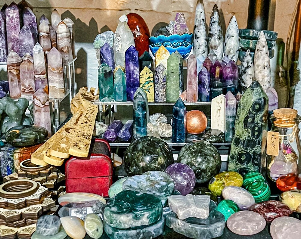 BEST Mystery Crystal/Witchy Box - from one surprise lover to another!! Crystals, jewelry, candles, altar items and more!