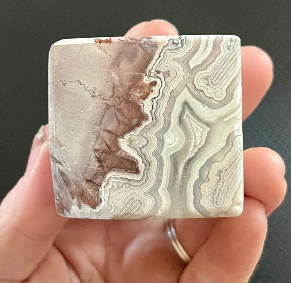 Stunning Druzy Crazy Lace Agate Cube - High Quality Crystal