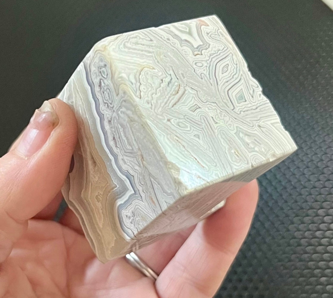 Stunning Druzy Crazy Lace Agate Cube - High Quality Crystal