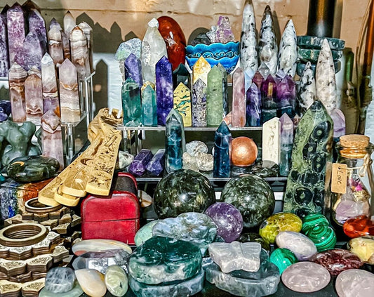 BEST Mystery Crystal/Witchy Box - from one surprise lover to another!! Crystals, jewelry, candles, altar items and more!